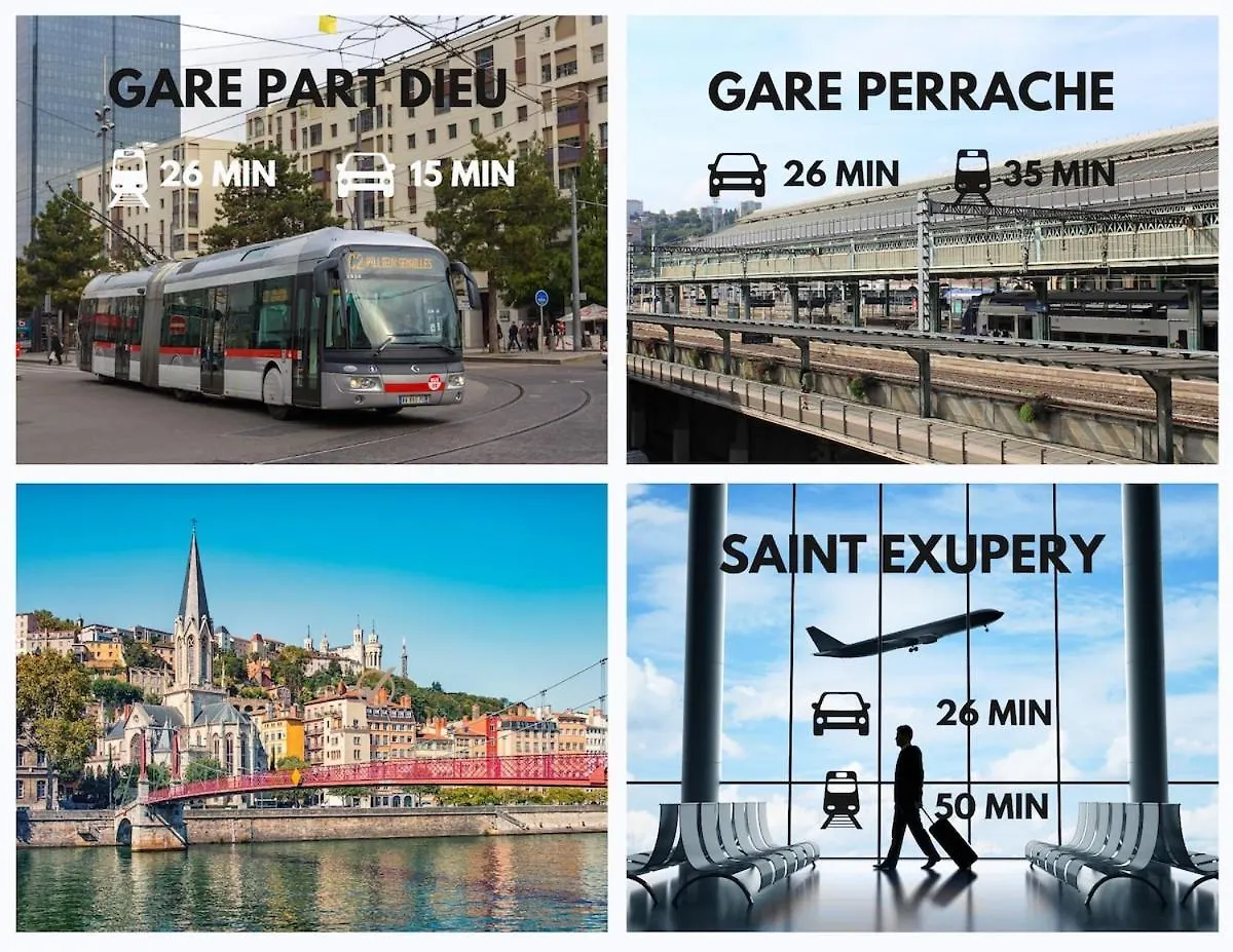Apartmán Cocon Urban Terrasse Et Stationnement Gratuit Villeurbanne Francie